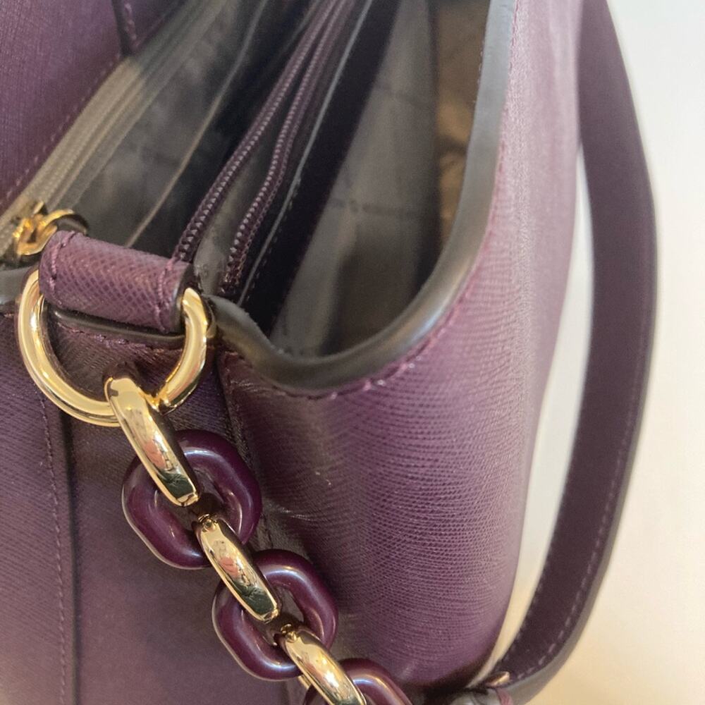 🌺 NWT Authentic Michael Kors Leather Satchel - Picture 8 of 16